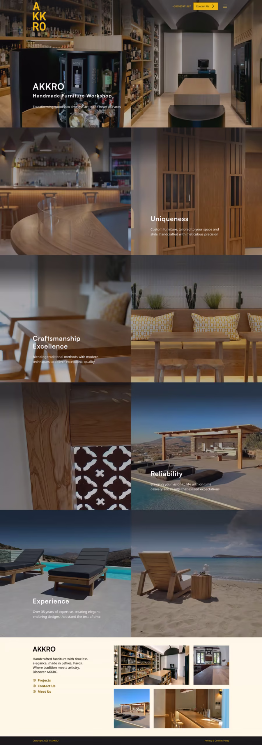 AKKRO Handmade Furniture Workshop - brochure and projects