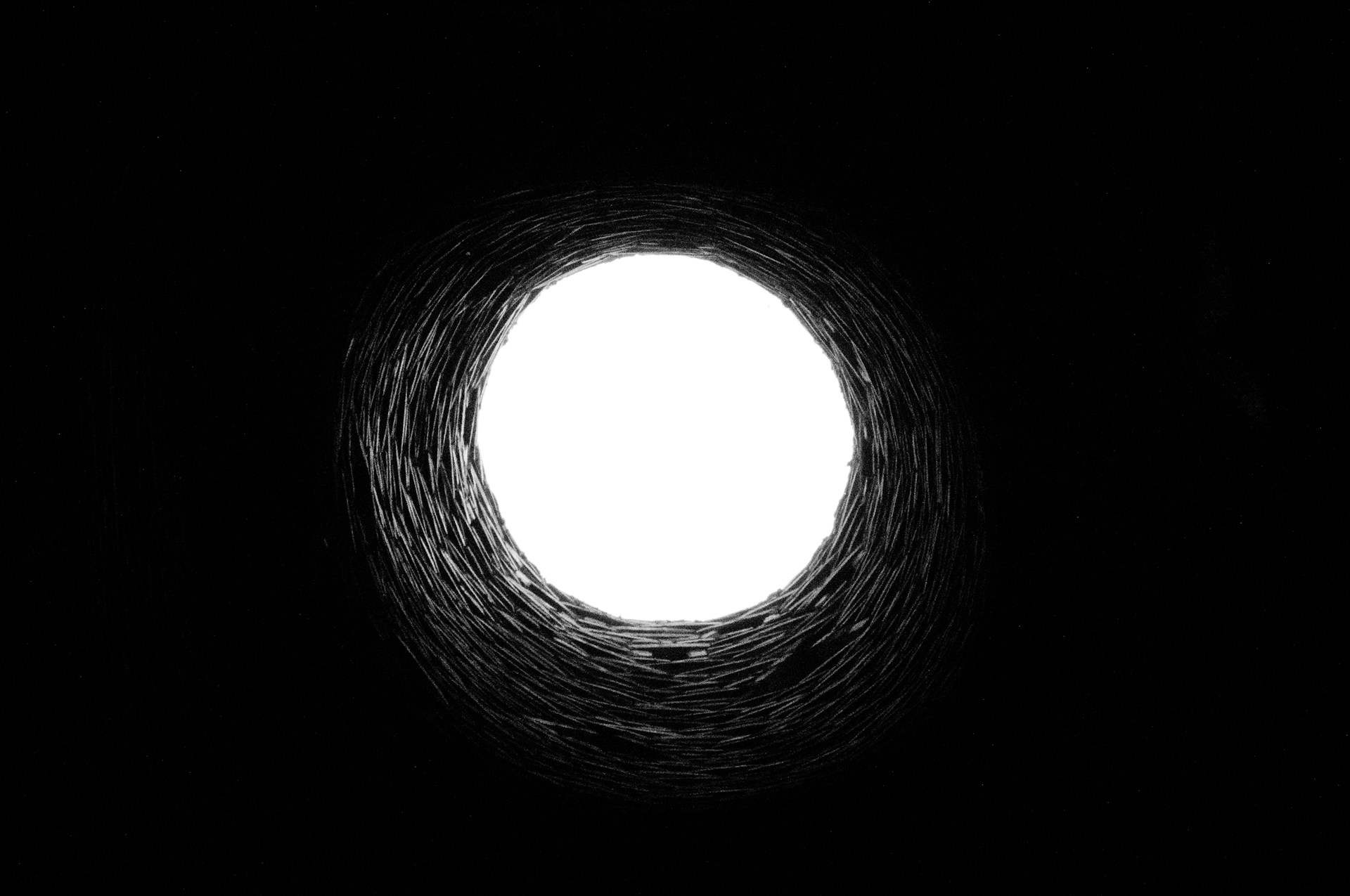 Watching the sky from the bottom of a well.